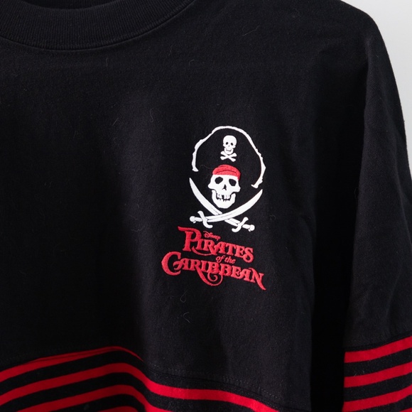 Unisex SMALL Walt Disney World Pirates of the Caribbean Striped Spirit Jersey - Picture 2 of 7